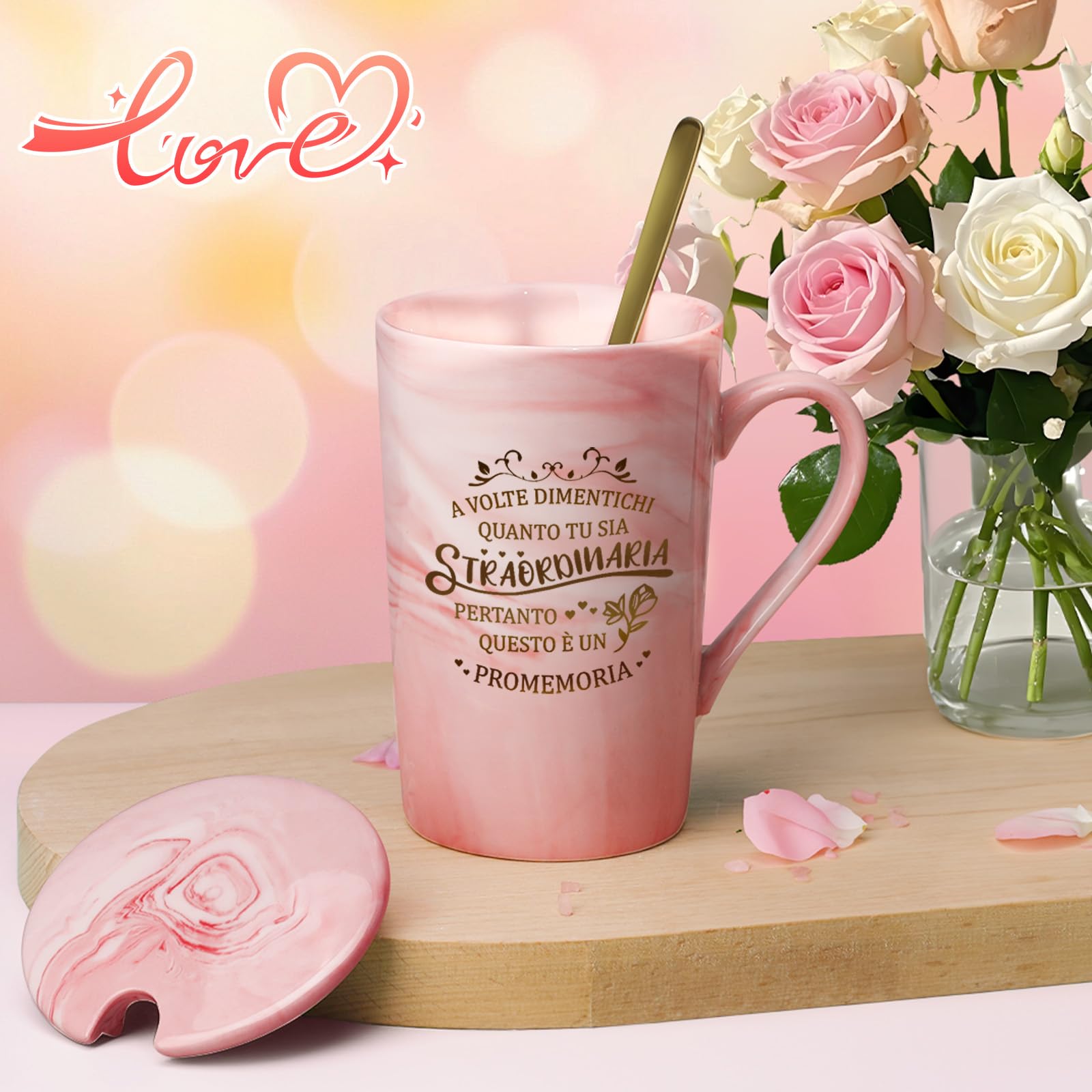 Eletorot Regalo Donna Compleanno, Set Cofanetto Regalo Donna, Tazza in Ceramica, Idee Regali Donn per Lei per Moglie, Sorella,Amica, Colleghi