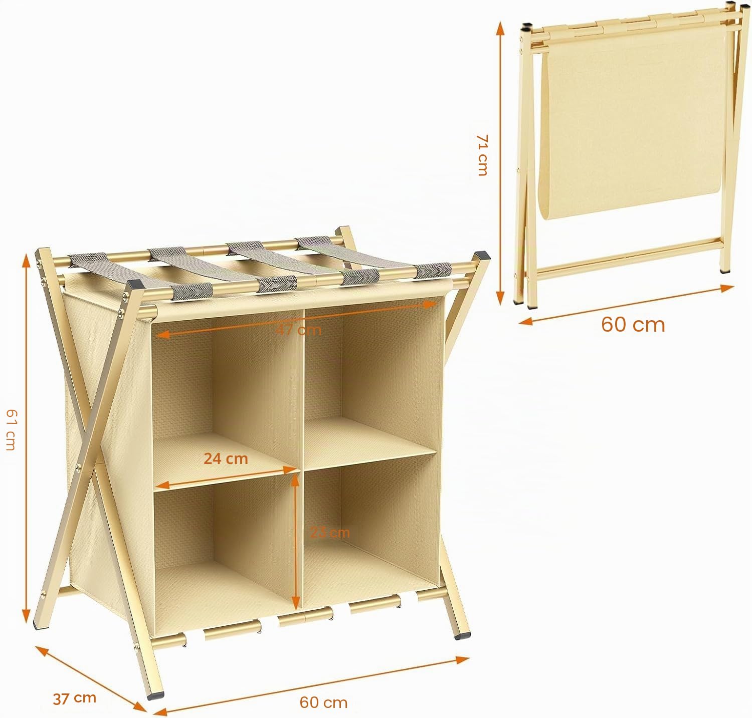 Huhote Luggage Rack with Storage