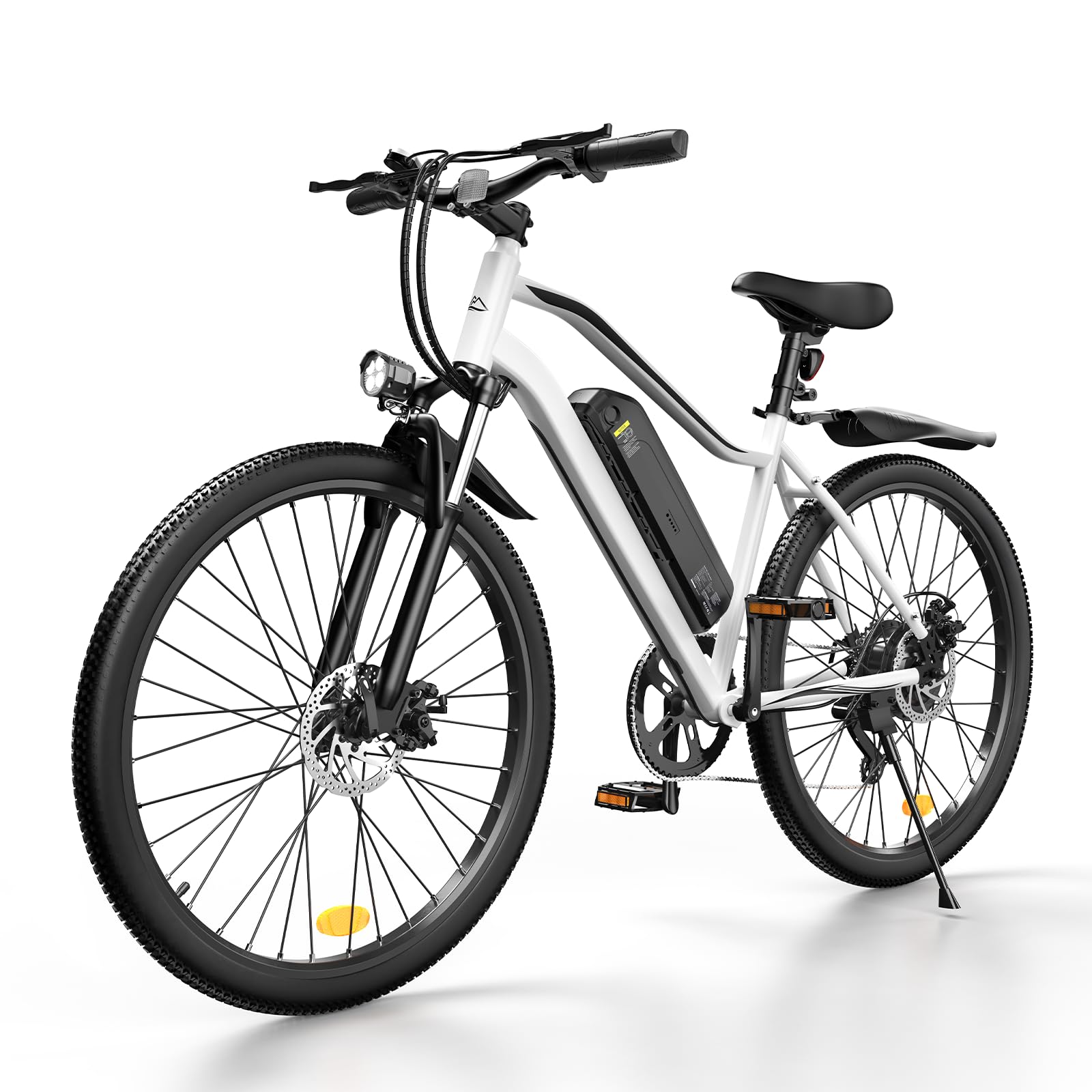 Finbike EB3 Electric Bike Adults, 60KM Max Range E-bike, 3H Fast Charging, 26inch Electric Mountain Bike with 36V 10.4Ah Battery, Front Fork Suspension, 7-Speed Derailleur, 150KG Capacity Ebike