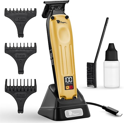 Fagaci Recortadora profesional sin huecos para hombres, recortadora de barba inalámbrica de nitidez 5 veces más larga para hombres, forros en T,