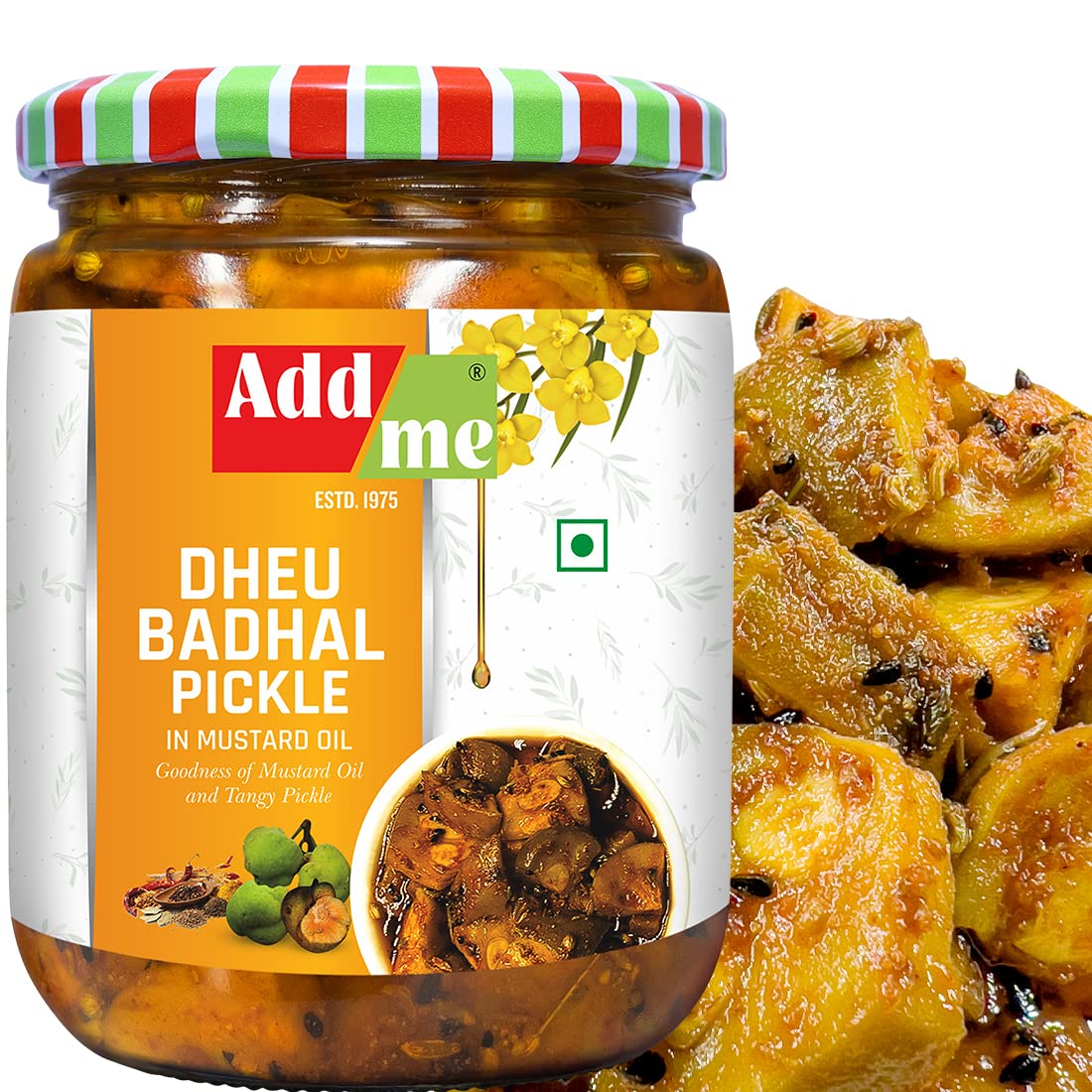Add Me Dheu Pickle in Mustard Oil 500gm, Homemade Bihari Badhal dheu ka achar Glass Pack (B0BJQF79W2) Amazon Price History, Amazon Price Tracker