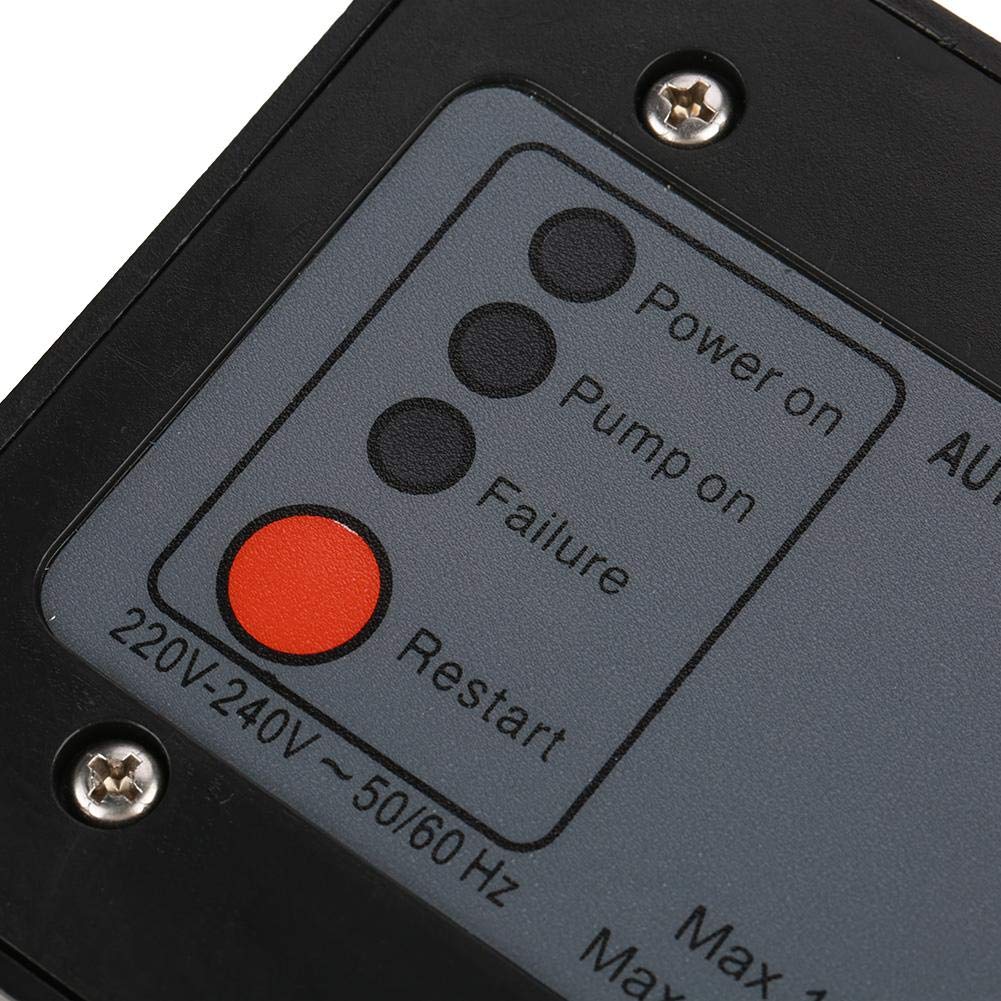 Controlador automático de presión, 220V Negro Interruptor de presión del Interruptor de presión de la Bomba de Agua autocebante para Fuente de Agua Limpia