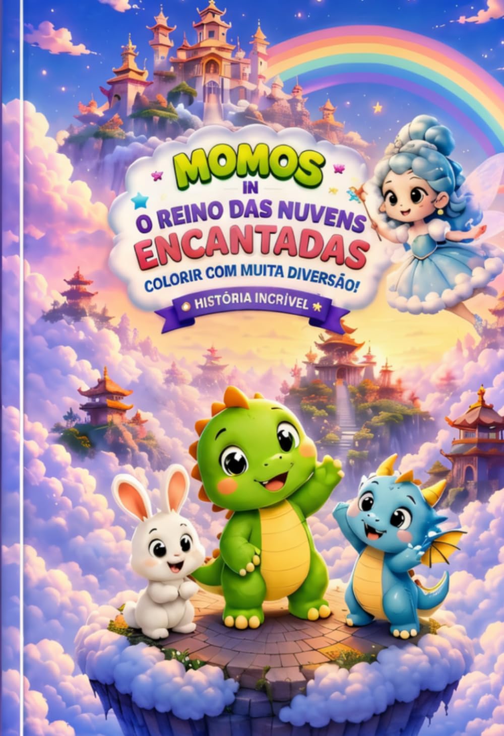 Momos no Reino Encantado das Nuvens – Livro de Colorir com Muita Diversão – Uma História Incrível(A Portuguese edition): Uma Aventura Mágica para ... para Colorir com História para Crianças