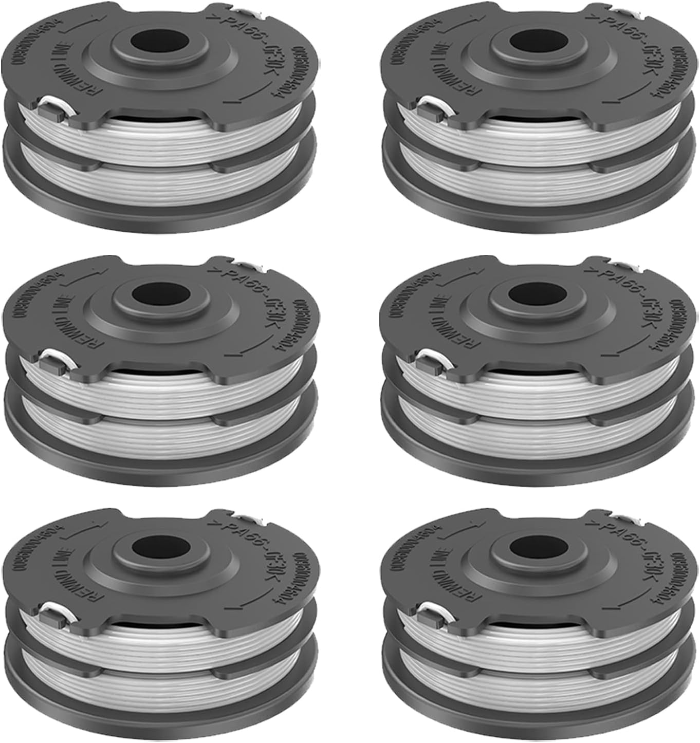 Moupaa 6 Pack Dual Line 0.065Inch Trimmer Spool