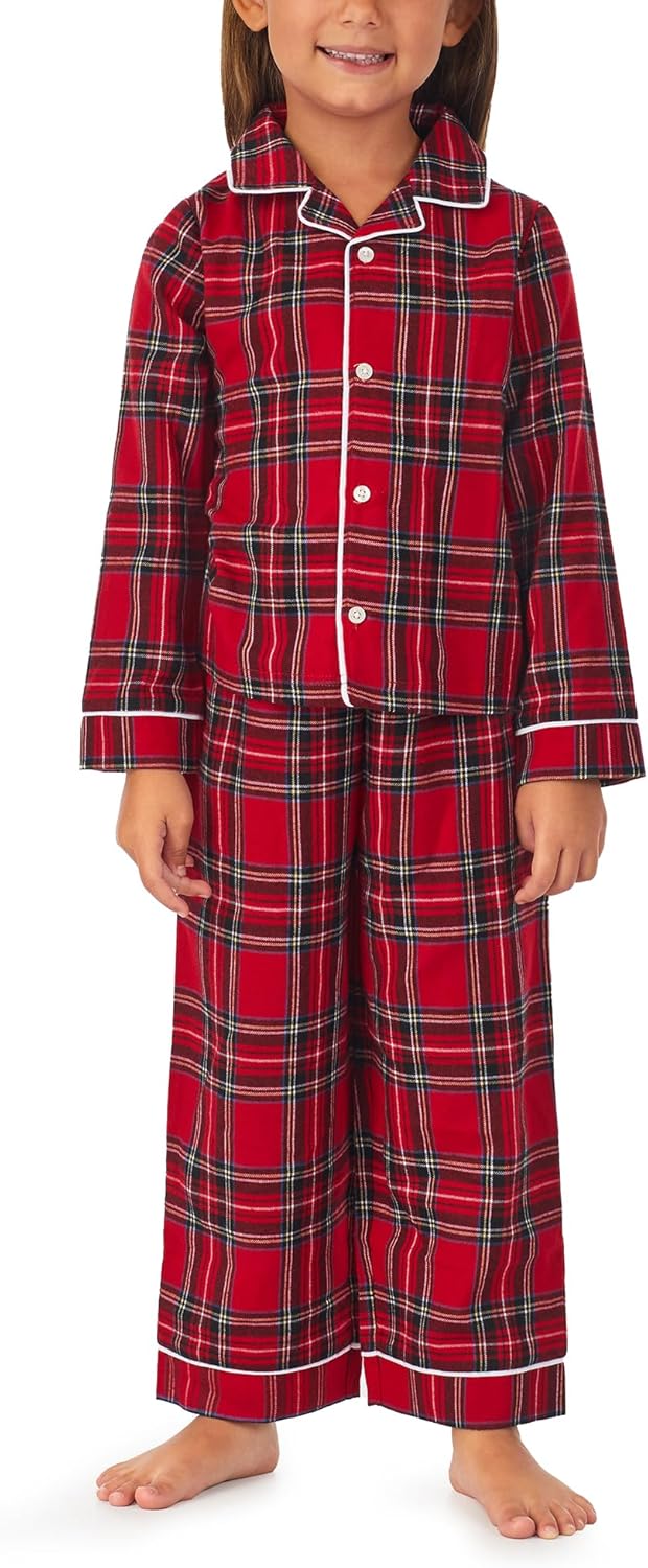Lanz of Salzburg Sleepwear for Children Classic Long Sleeve and Pant Holiday Flannel Boys and Girls Pajamas (Toddler & Kids)