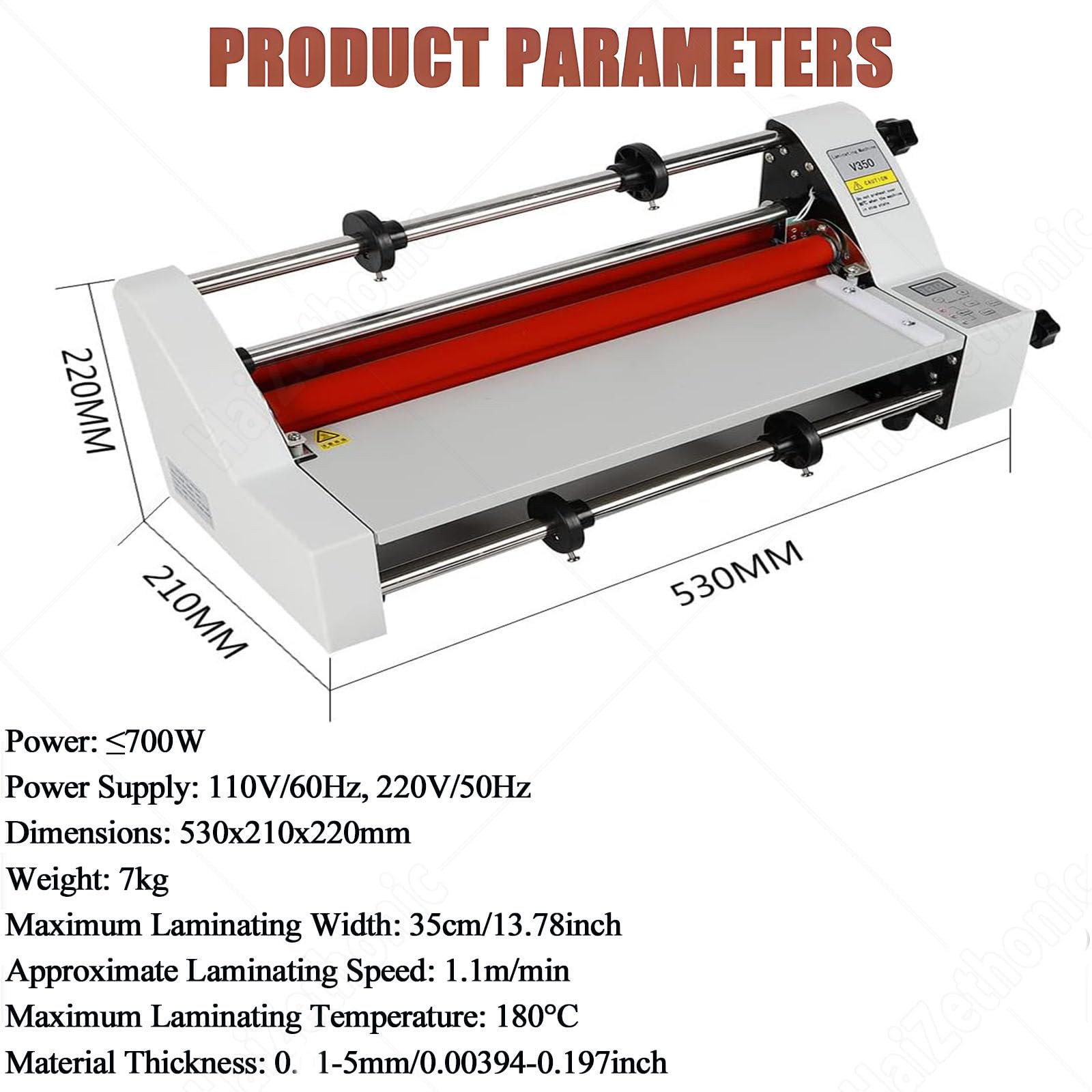 laminadora Manual en frío y Caliente,Máquina laminadora térmica con Control Digital,máquina laminadora térmica de Doble Cara,tensión de Membrana Ajustable, Ancho máximo 350mm