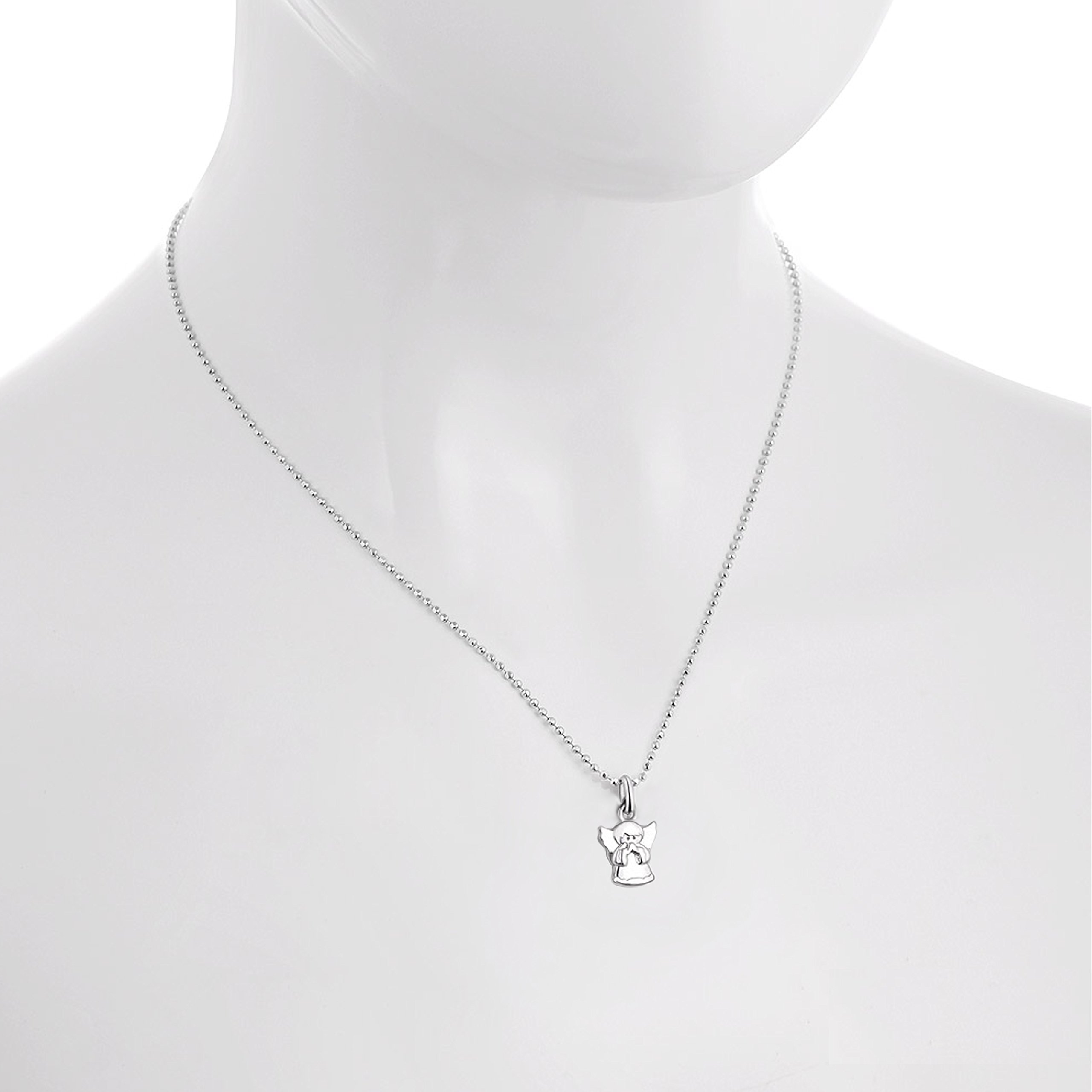butterfly Engel-Anhänger Halskette Aus Sterling Silber Mit Verstellbarer Kugelkette Und Federringverschluss
