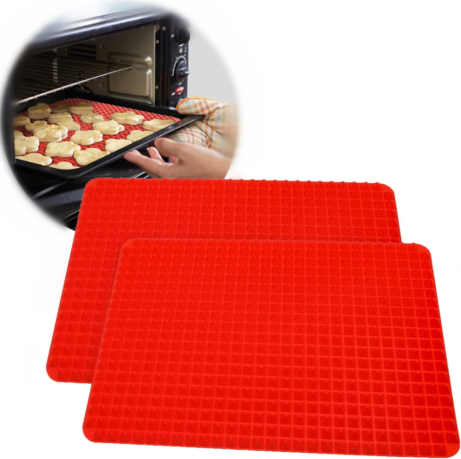 Azonee Silicone Tray Mat, Reusable Baking Sheet Liners, Nonstick Baking  Cooking Mat, Oven Lining, Multipurpose Silicone Mat for Baking, Flexible