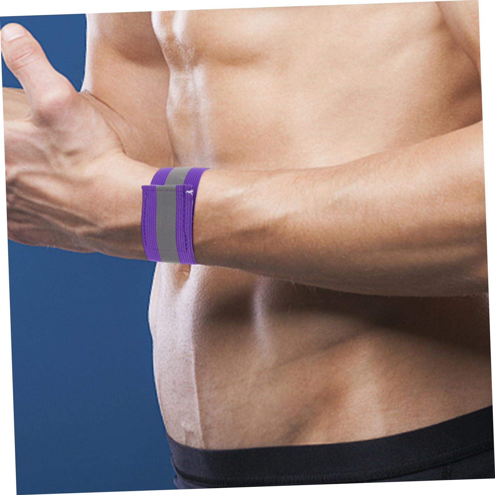 Hemoton 1Pair Reflective Fitness Armbands High Visibility Safety Ankle Bands for Night Running Walking Comfortable Elastic Straps for Outdoor Activities