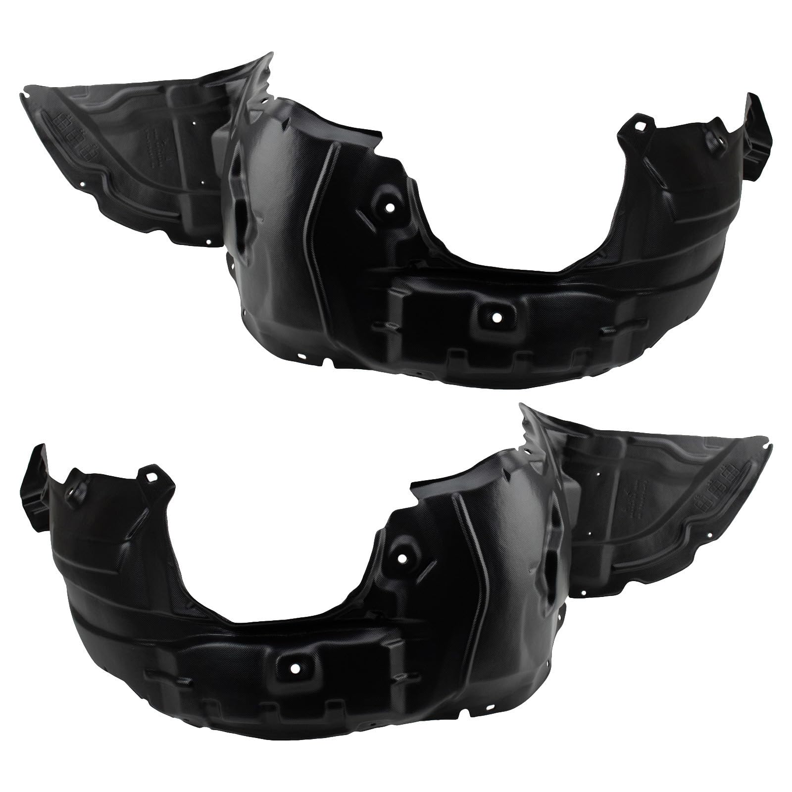 TRQ Front Inner Fender Liner Set | For 2010-2013 Mazda 3 MA1248140 MA1249140