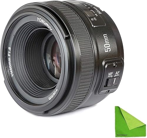 YONGNUO YN EF 1.969 in f/1.8 AF Lente YN50 Apertura Enfoque automático para cámara Nikon como AF-S 1.969 in 1.8G con paño de limpieza