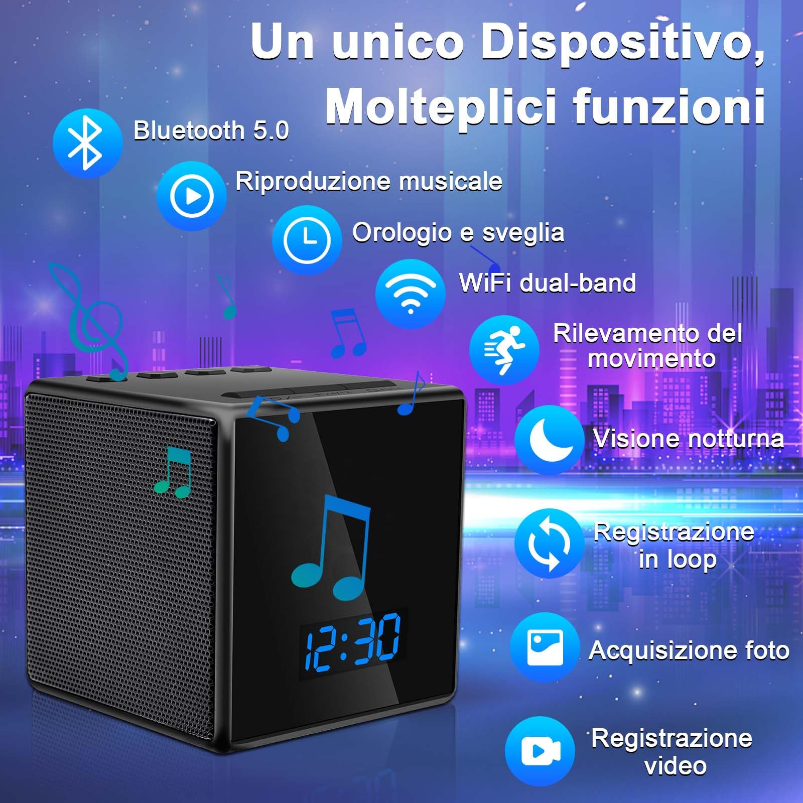 Orologio da polso con webino CCTV 1080P电池微型摄像头 - Dettaglio