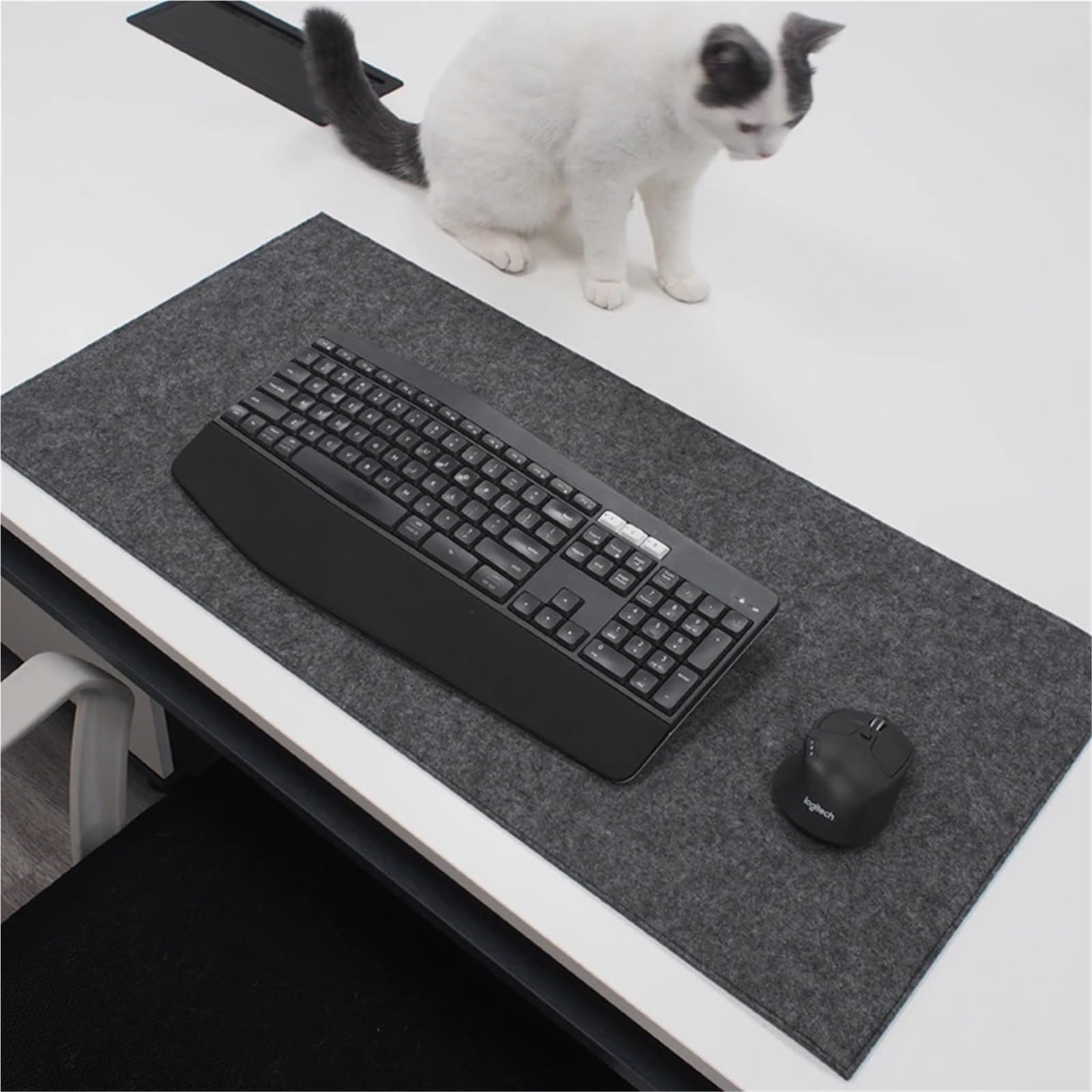 Schreibtischunterlagen Großes Filz, Gaming, Rutschfestes Schutzpad for Den Desktop, Computertastatur, Mauspad, Anti-Rutsch-Pad Für Büro und Zuhause(120X60cm)