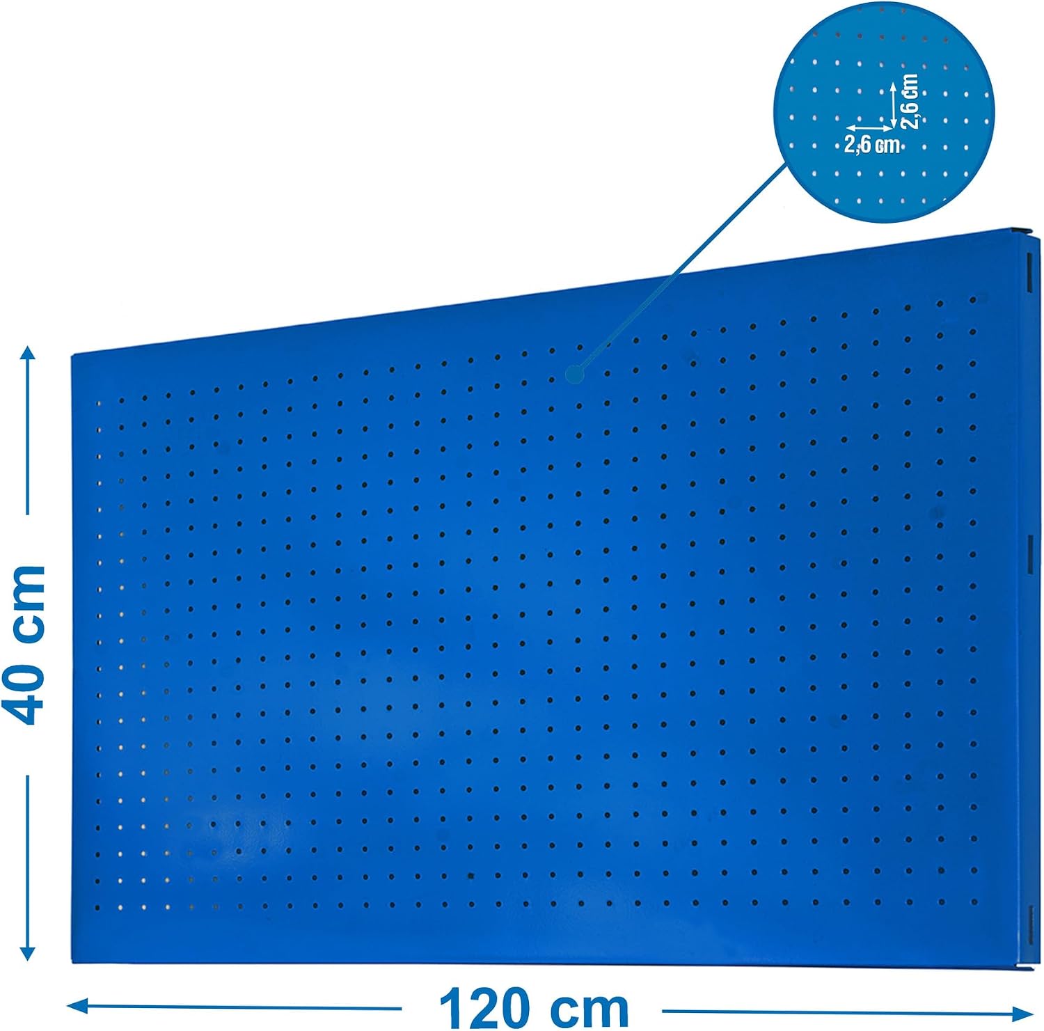 Simonrack Perforated Shelf, Blue, 1200 x 400 mm