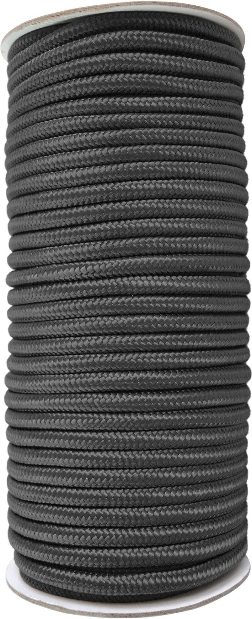 Allzweck Outdoor Seil 60 Meter in verschiedenen Stärken Farbe Dunkelschwarz Größe 9mm