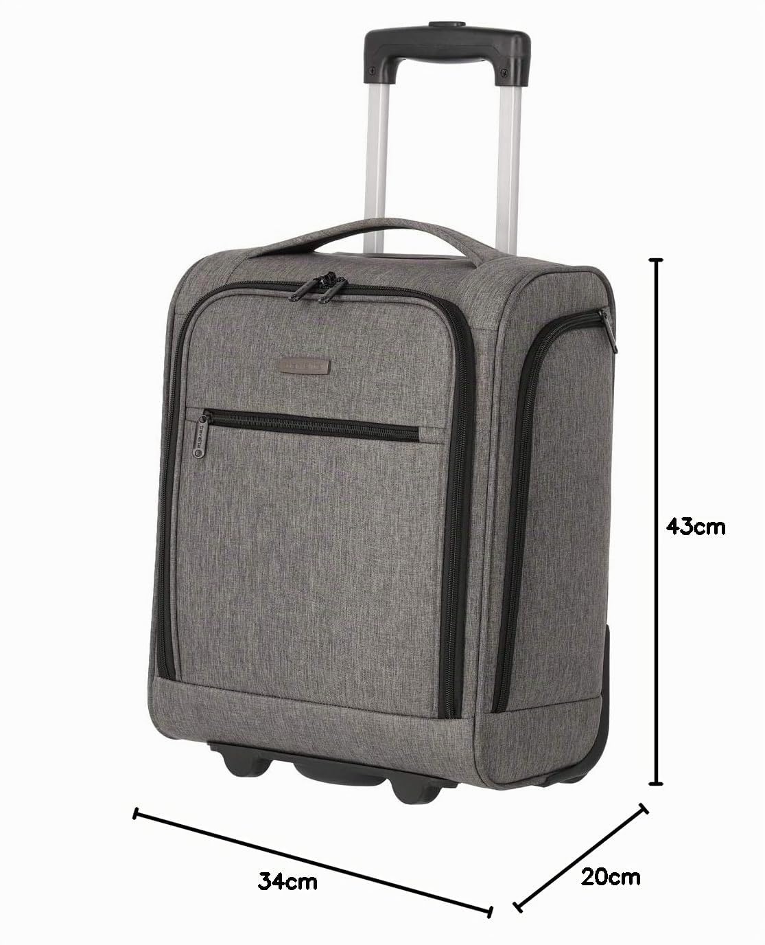 travelite valigia a mano leggera, con borsa per liquidi, 2 ruote, CABIN Underseater, trolley morbido per bagagli piccoli, 43cm, 28 litri