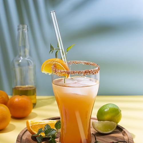 Miniatura 6 de NiHome 12 popotes reutilizables de vidrio transparente aptos para vaso Stanley H2.0 de 40 onzas con 2 cepillos, 12 pulgadas de largo, 0.4 pulgadas