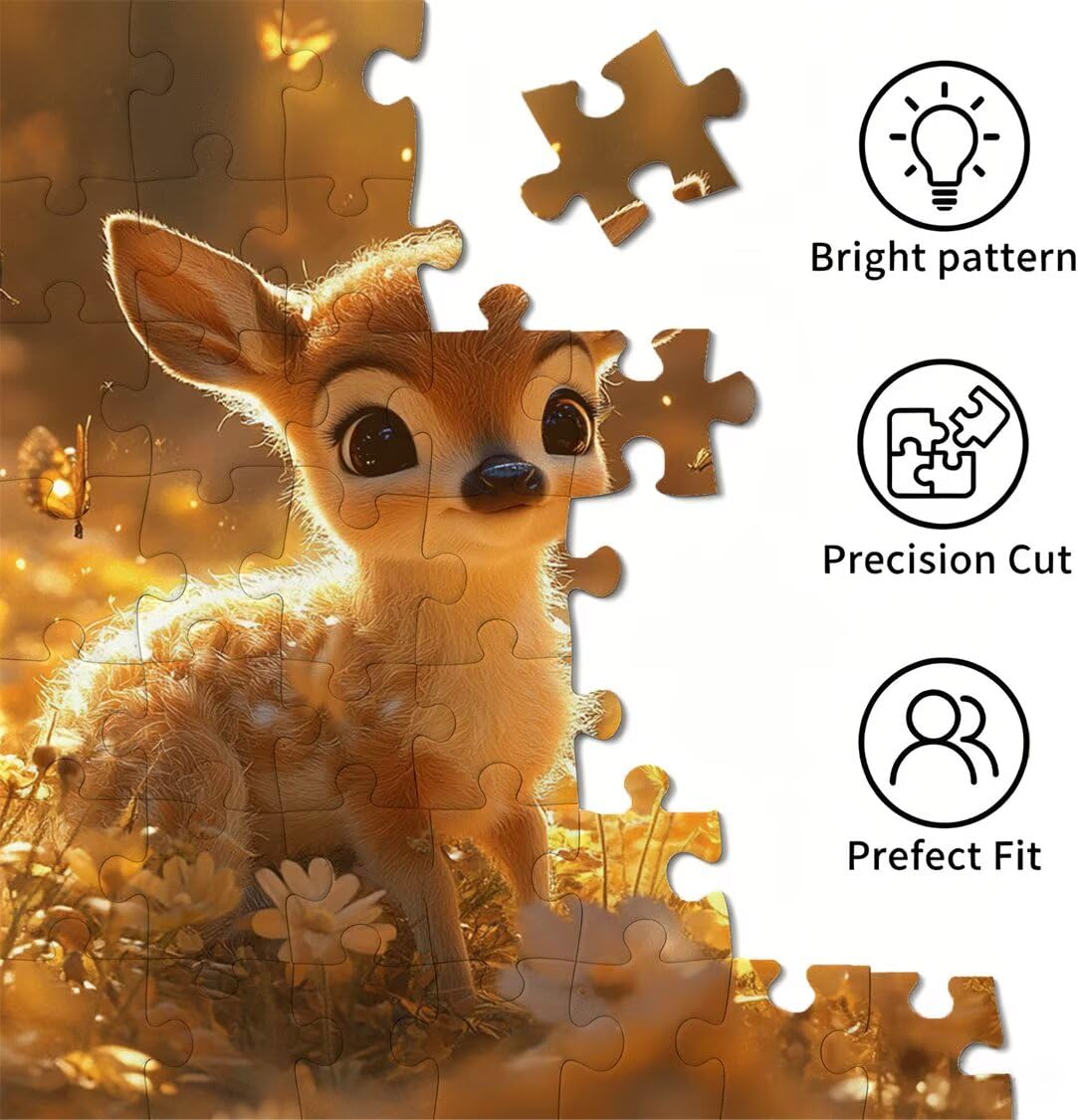 Puzzle 3000 elementów dla dorosłych, gry rodzinne, kreskówka jeleń, n-343