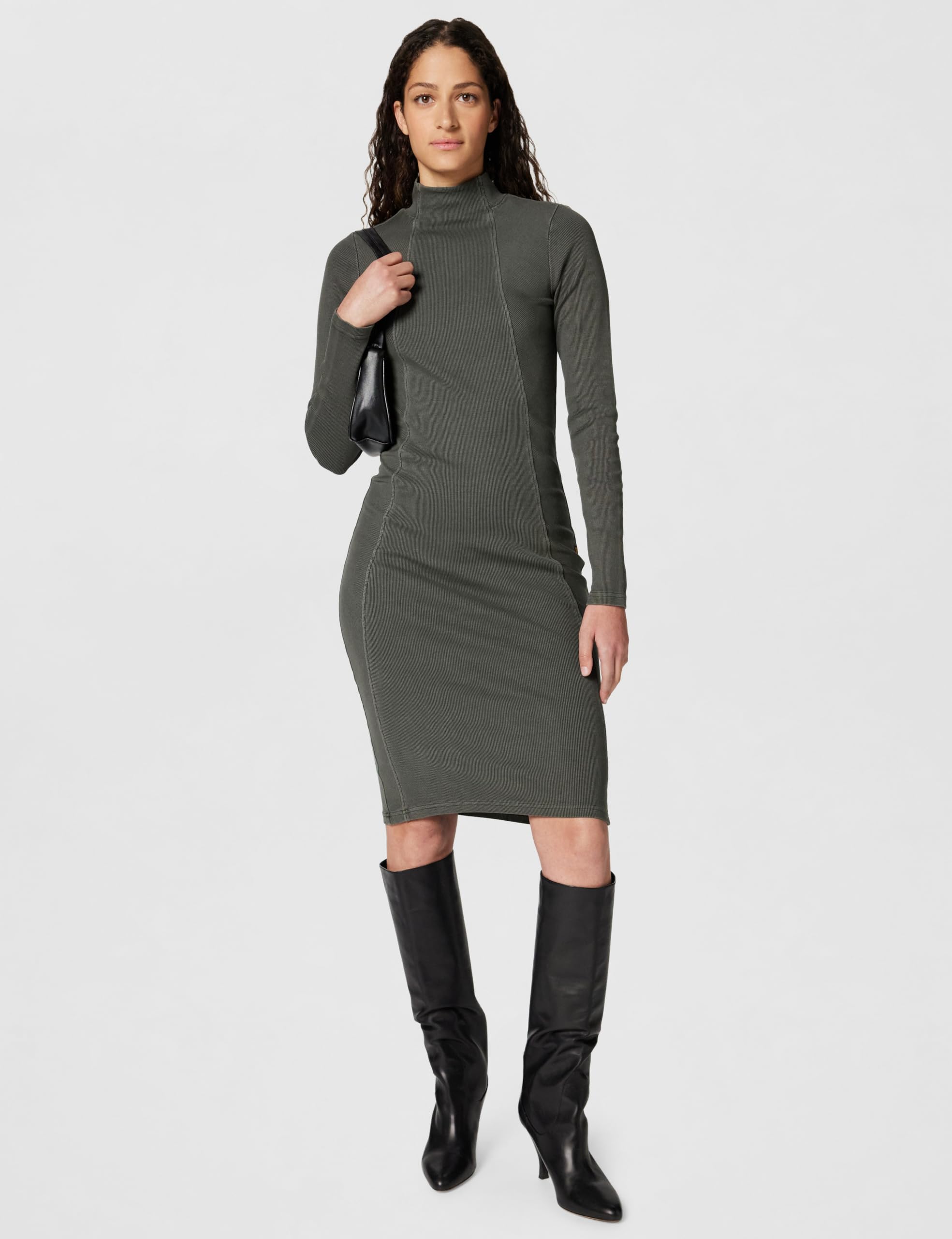 G-Star Washed Slim Rib Dress Wmn Vestido Mujer