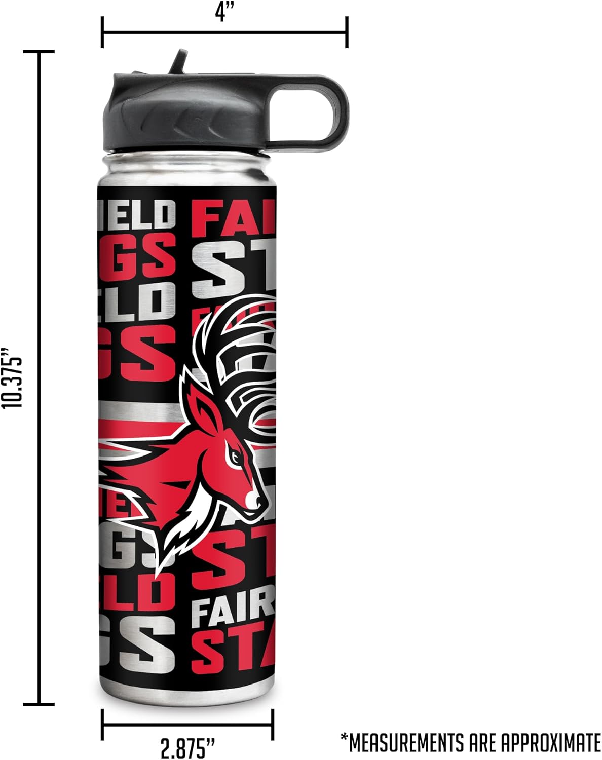 Rico Industries NCAA Fairfield Stags Standard 22oz Stainless Steel Tumbler with Lid - Great For Coffee, Tea, Water or Cocktails