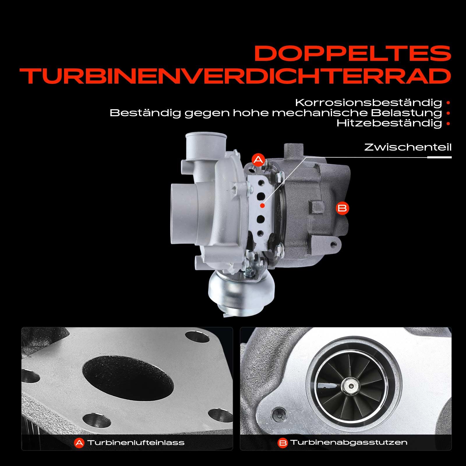 Frankberg Turbolader Kompatibel 3 BK 2.0L 2006-2009 CR19 2.0L 2005-2010 Hatchback G.G 2.0L 2005-2007 Stufenheck G.G 2.0L 2002-2007 RF7J-13700E