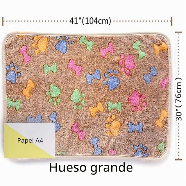 Foto 7 de 7 de luciphia 3 Piezas de Paquete Mantas para Perros Gatos Mascotas Paños Estampados y Suaves Hueso Large (104 *…