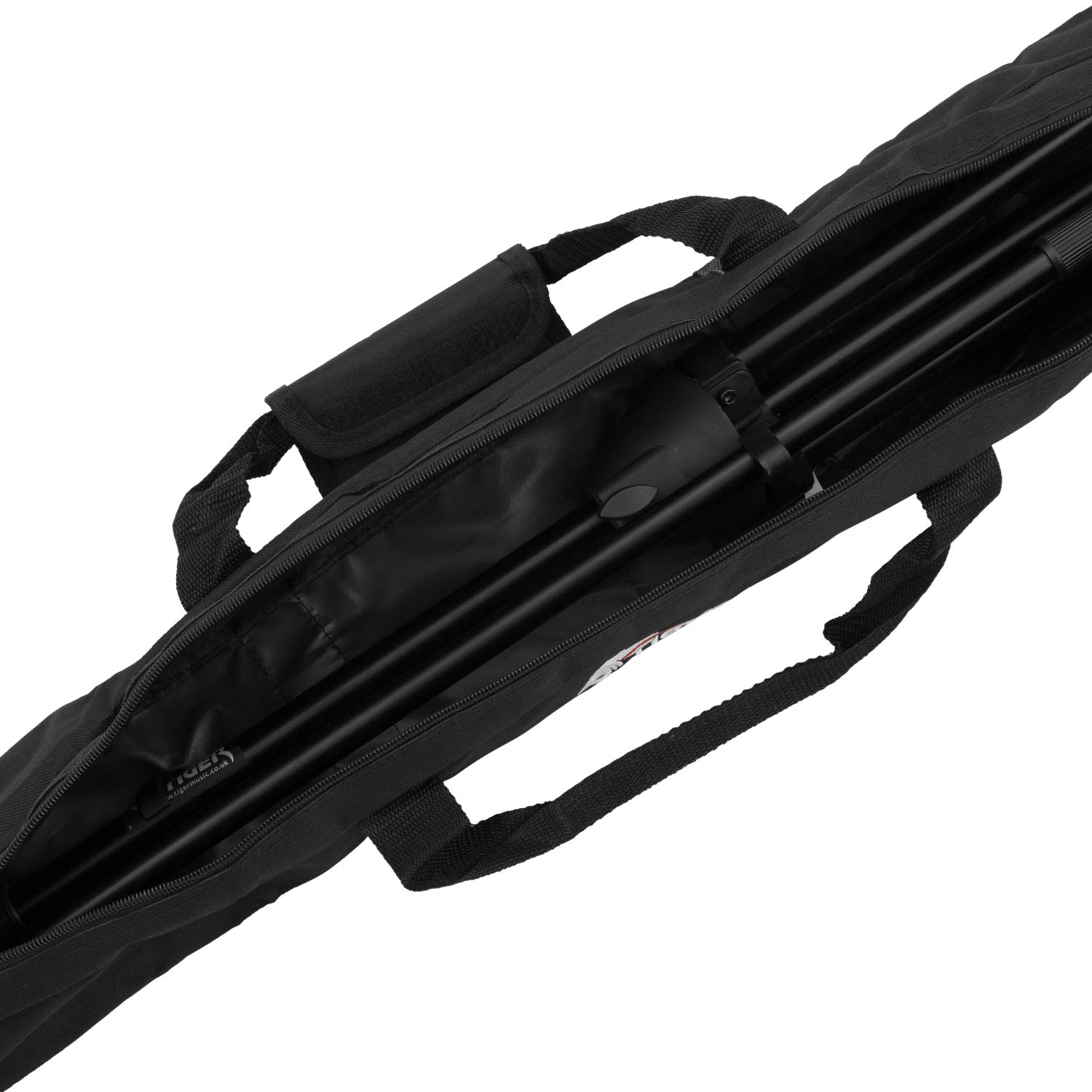 Tiger Boom - Soporte para micrófono con clip para micrófono, Plástico con Bolsa, Negro | Trípode para micrófono con soporte y bolsa, estable y regulable en altura, ideal para escenarios, estudios y ensayos