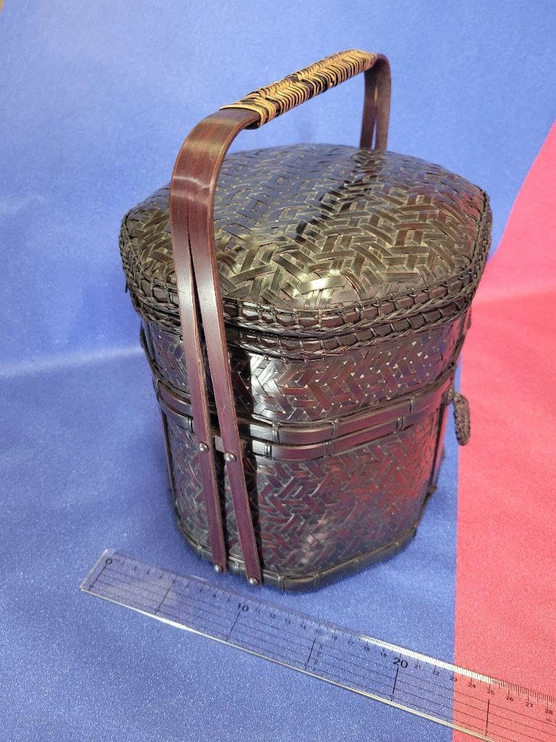 八角提藍(はっかくていらん)茶道具竹工芸竹細工 八角提藍はっかくていらん