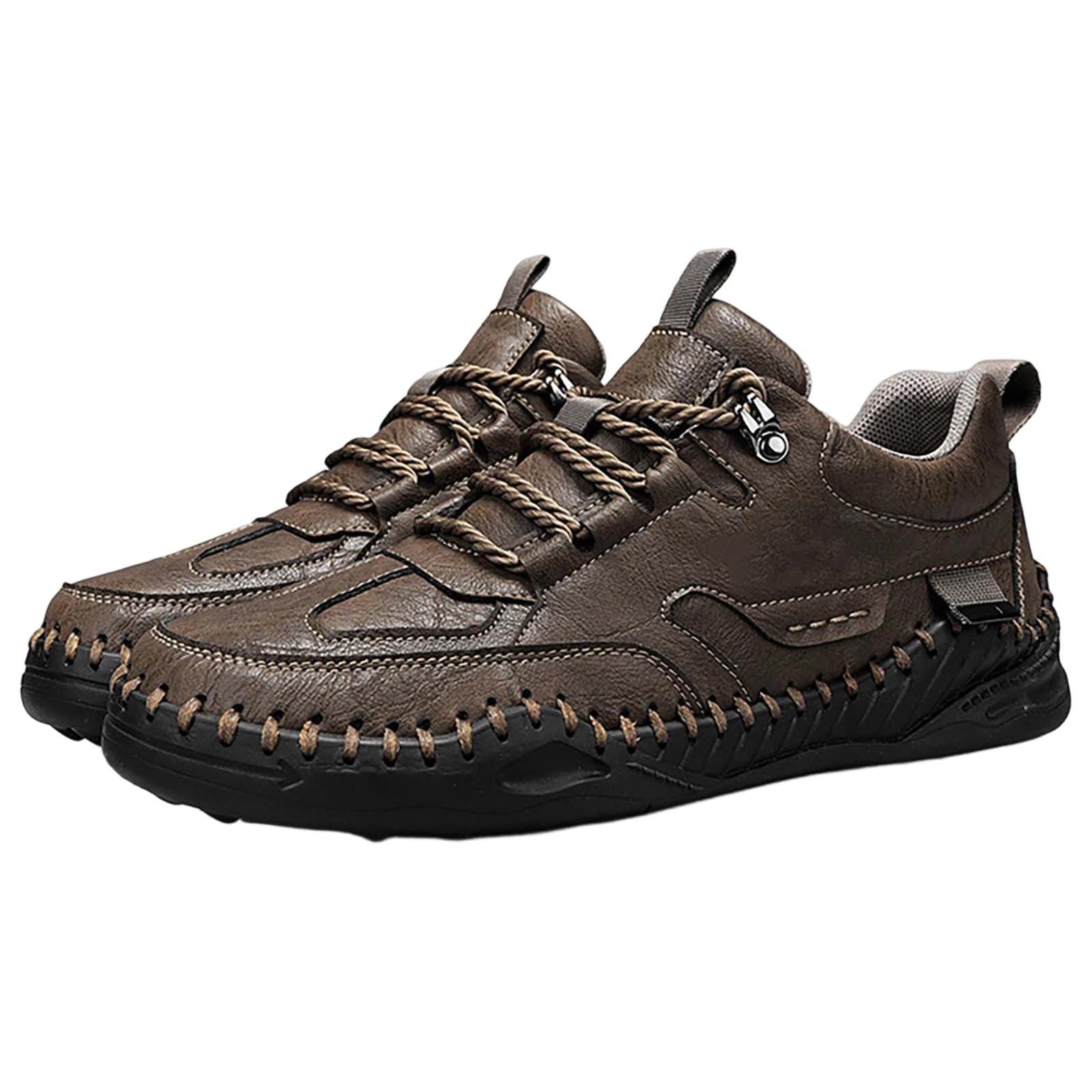 Generisch 2026 Zapatos planos casuales con suela gruesa para hombre – Zapatillas de exterior hechas a mano para el día a día Zapatos cómodos con suela antideslizante