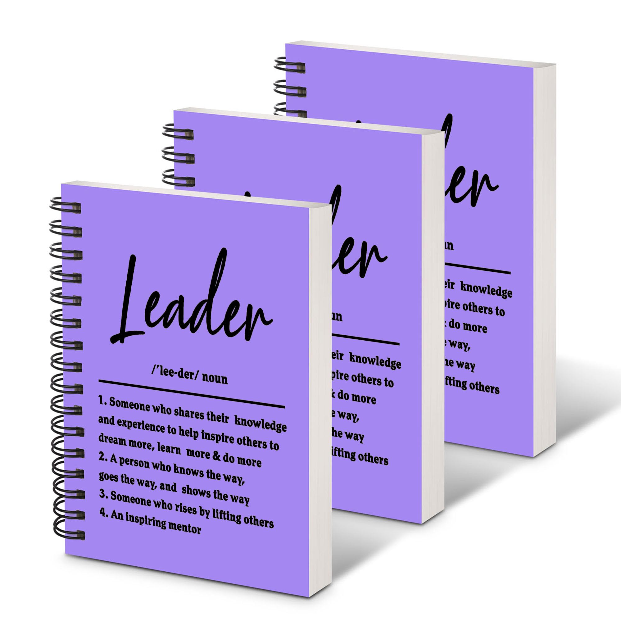 Carnet de poche A6 à spirale violet : lot de 3 notes professionnelles
