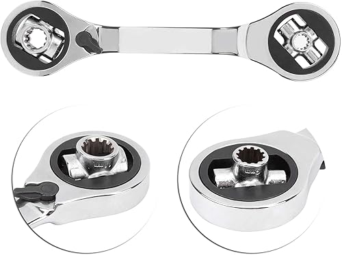 Miniatura 7 de FTVOGUE Llaves de cabeza flexible, 8 en 1, combo universal de llaves de vaso duales, cabezal flexible, combinación de llave hexagonal multifunción