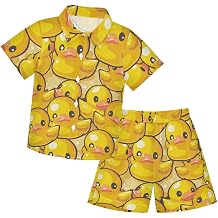 Boccsty Red Strawberry Boy Summer Shorts Sets Hawaiian Toddler Boys T-Shirt & Pants 2 Pcs 3T-10T