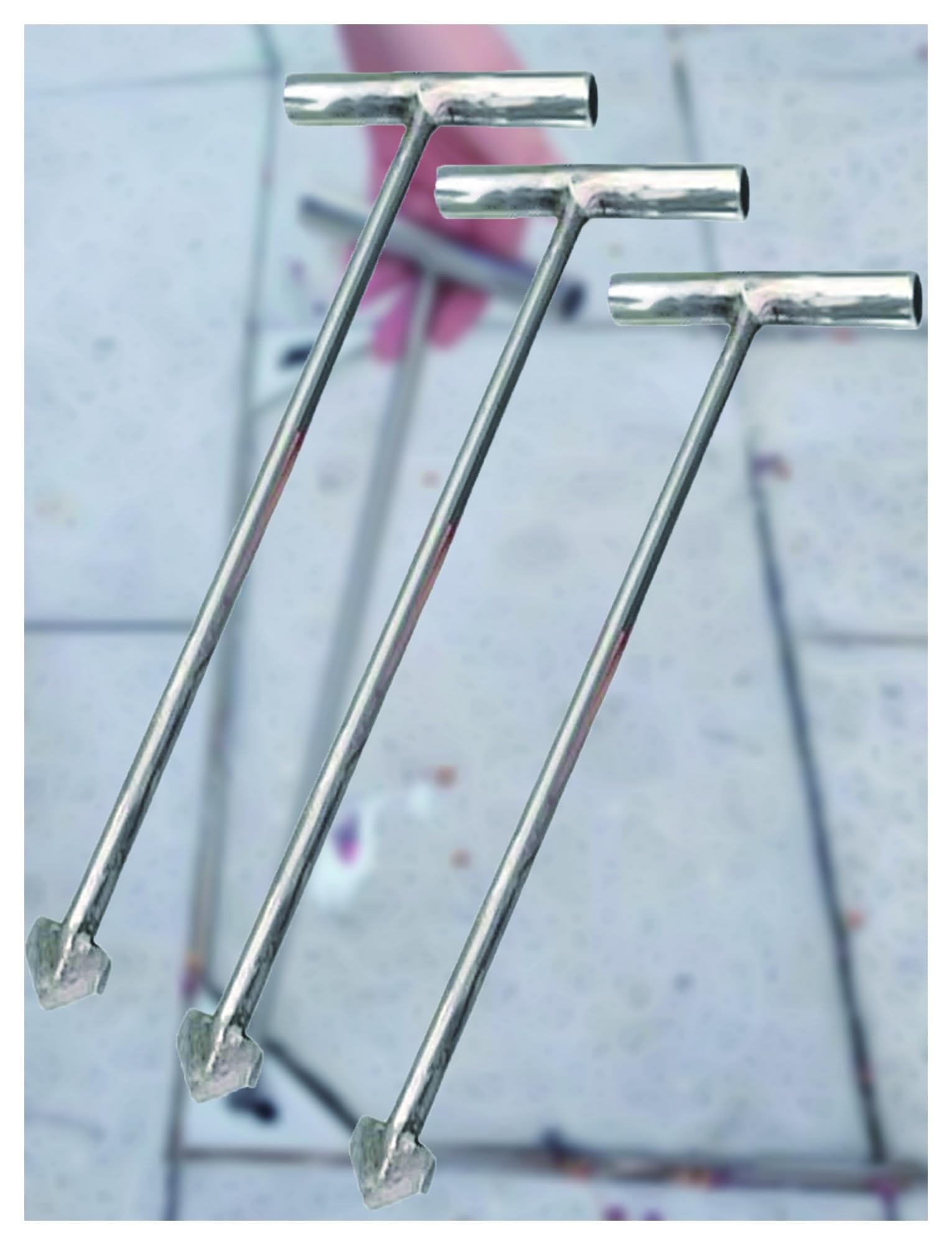 Generisch 10-mm-Gullydeckelheber mit T-Haken, Metall-Schachtdeckelzieher, Kanalhebehaken (30 cm/11,8 cm, 2 Stück) – Langlebig und einfach zu bedienen