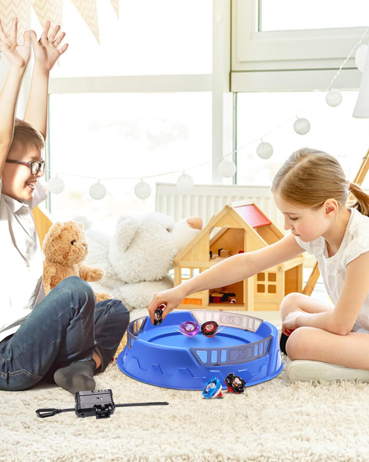 DEZAWRTY X スタジアムバトルセット X-Celerationレール、右スピントップ6個、ランチャー2個、アリーナ1個、ブレ