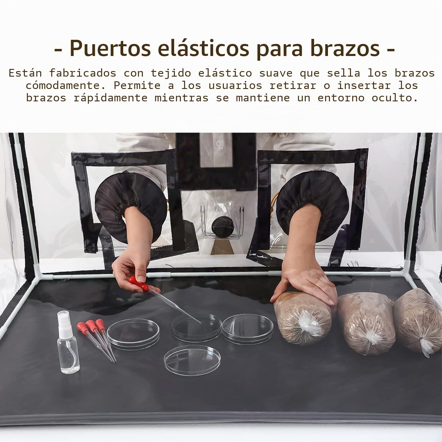 Caja grande de aire comprimido de micología de setas y estaciones de propagación con capucha de humo kit de cultivo bolsas para su kit de tubo monotubo bolsa de plantación tienda de campaña para