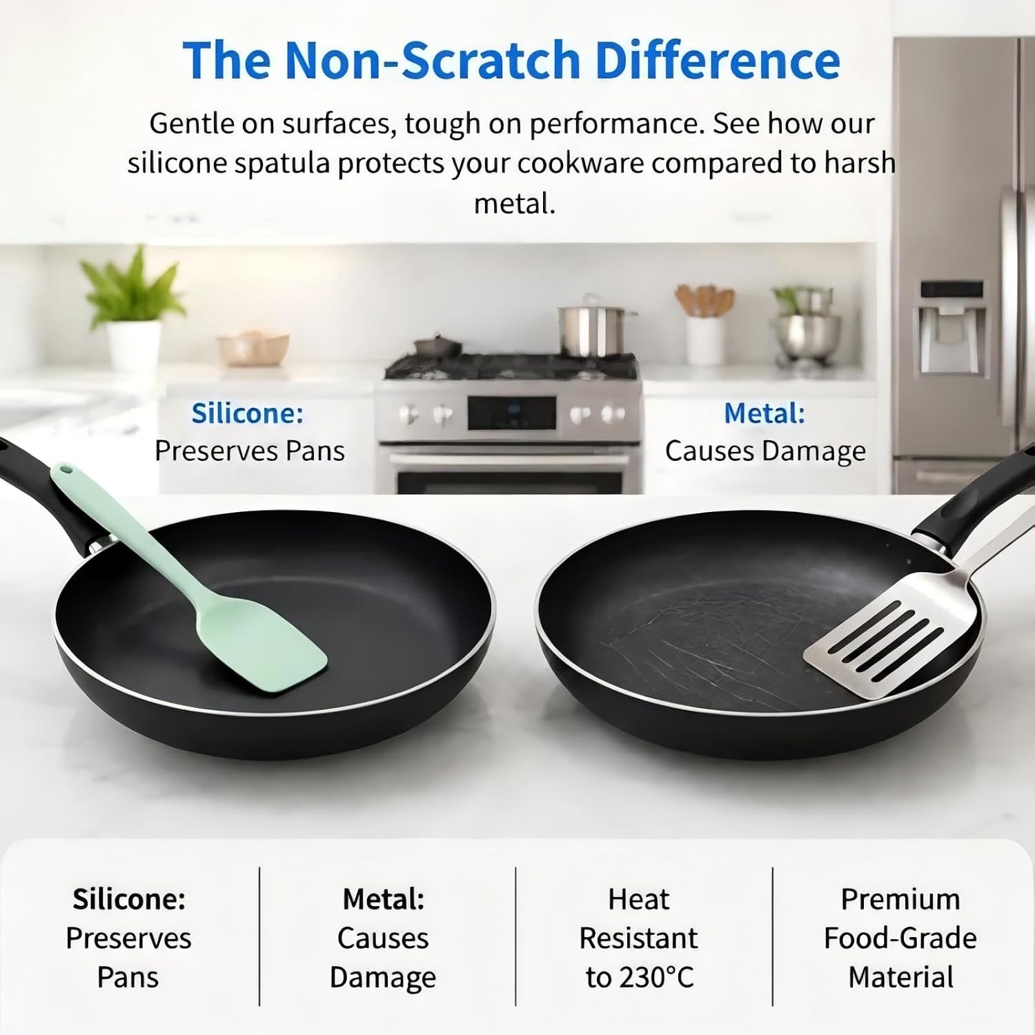 6 Pack Small Silicone Spatula - Rubber Spatula for Baking Cooking