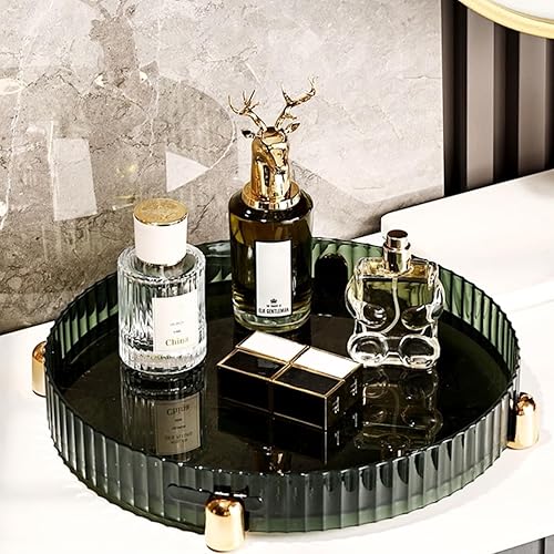 Organizador de Maquillaje y Perfumes, Organizador de Cuidado de la Piel Giratorio 360°, Bandeja de Tocador, Organizador de Cosméticos Giratorio