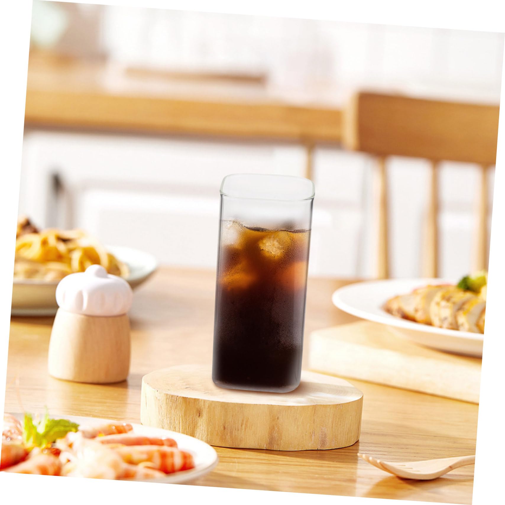 BESTYASH 5pièces Gobelets Verre Transparent Lot pour Café Thé et Autres Boissons Résistants Chaleur Verre Raffiné pour Usage Quotidien