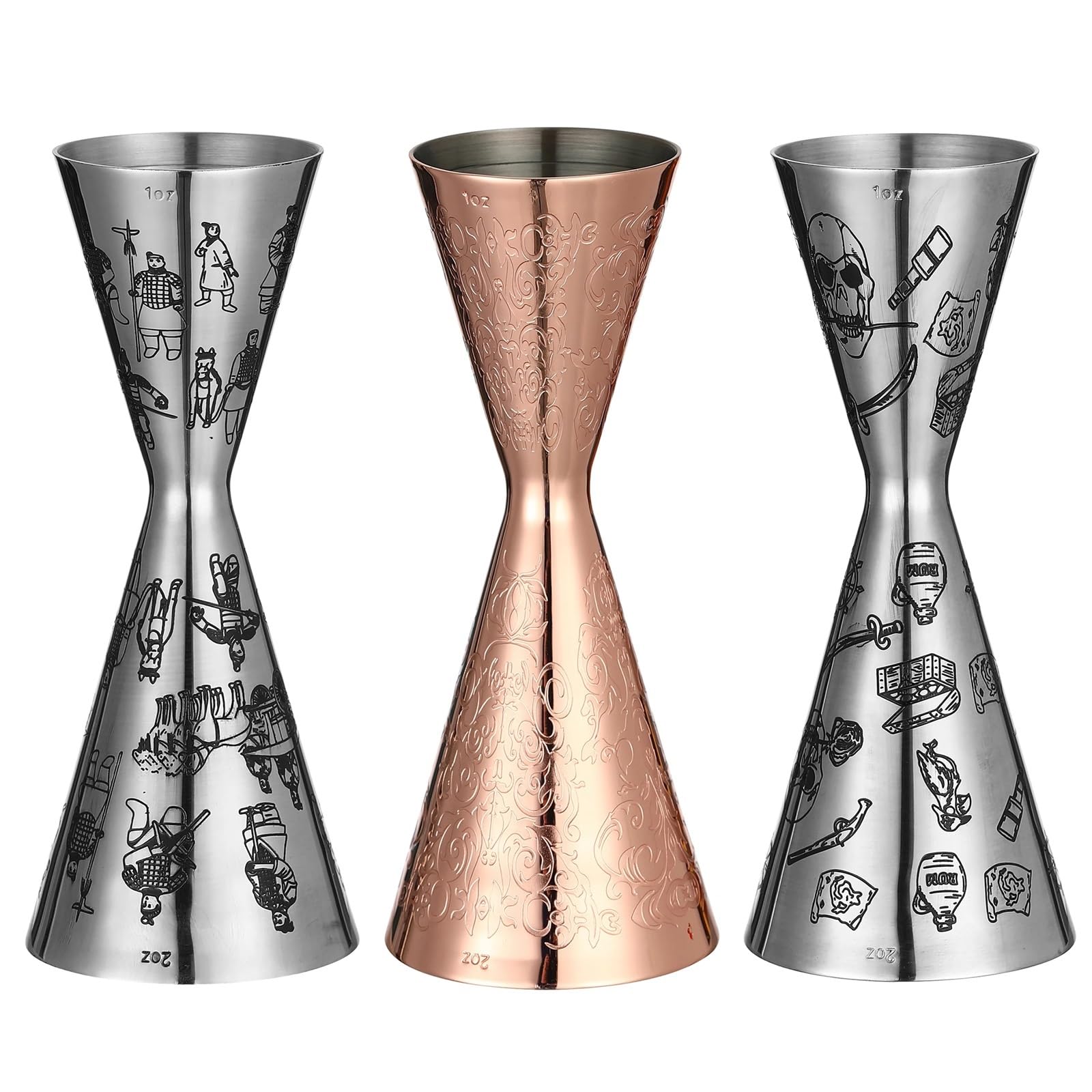 Medidor cónico para cócteles Jigger Double Cocktail Bar Medidas Herramientas 30/60ml,30/45ml(Color 5 30ml 60ml)