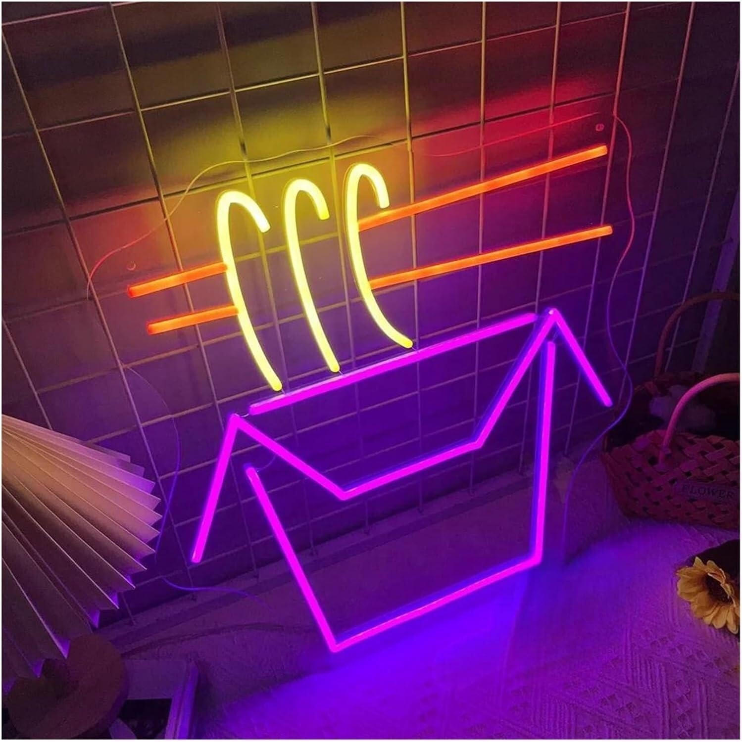 Insegna al neon per decorazioni murali, sala d'arte per cucina, insegne luminose per ristoranti(40cmx40cm)