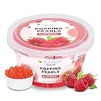 Vista 27 de Tea Zone Popping Pearls. Popping Boba, perlas negras con jugos saborizados, frasco de 7 Lb