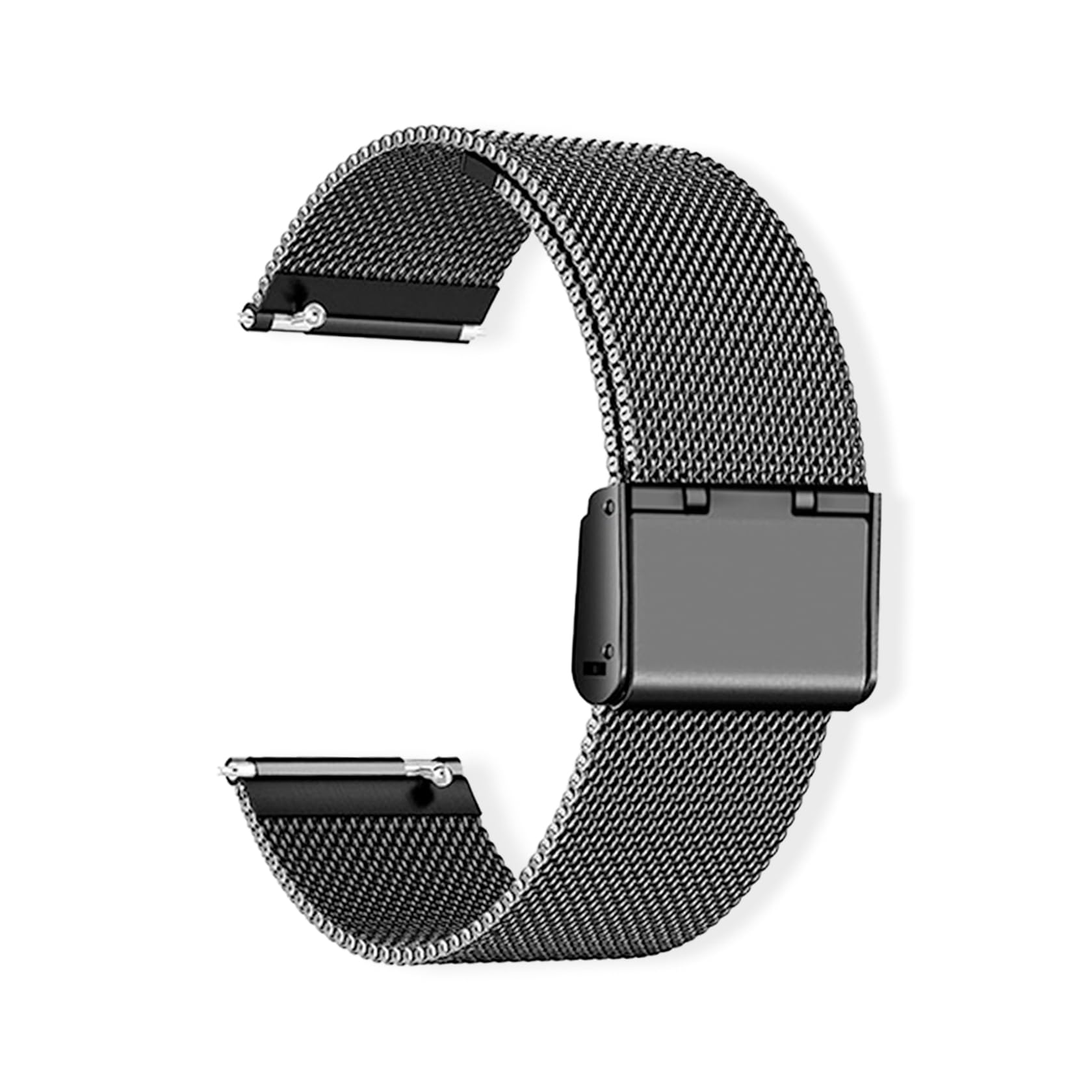 Cinturino Metallico MiKoyi Per Garmin: Compatibile Con Venu, Vivoactive E Tanti Altri! Acciaio Inox Nero A Rete, Regolabile E Di Ricambio.