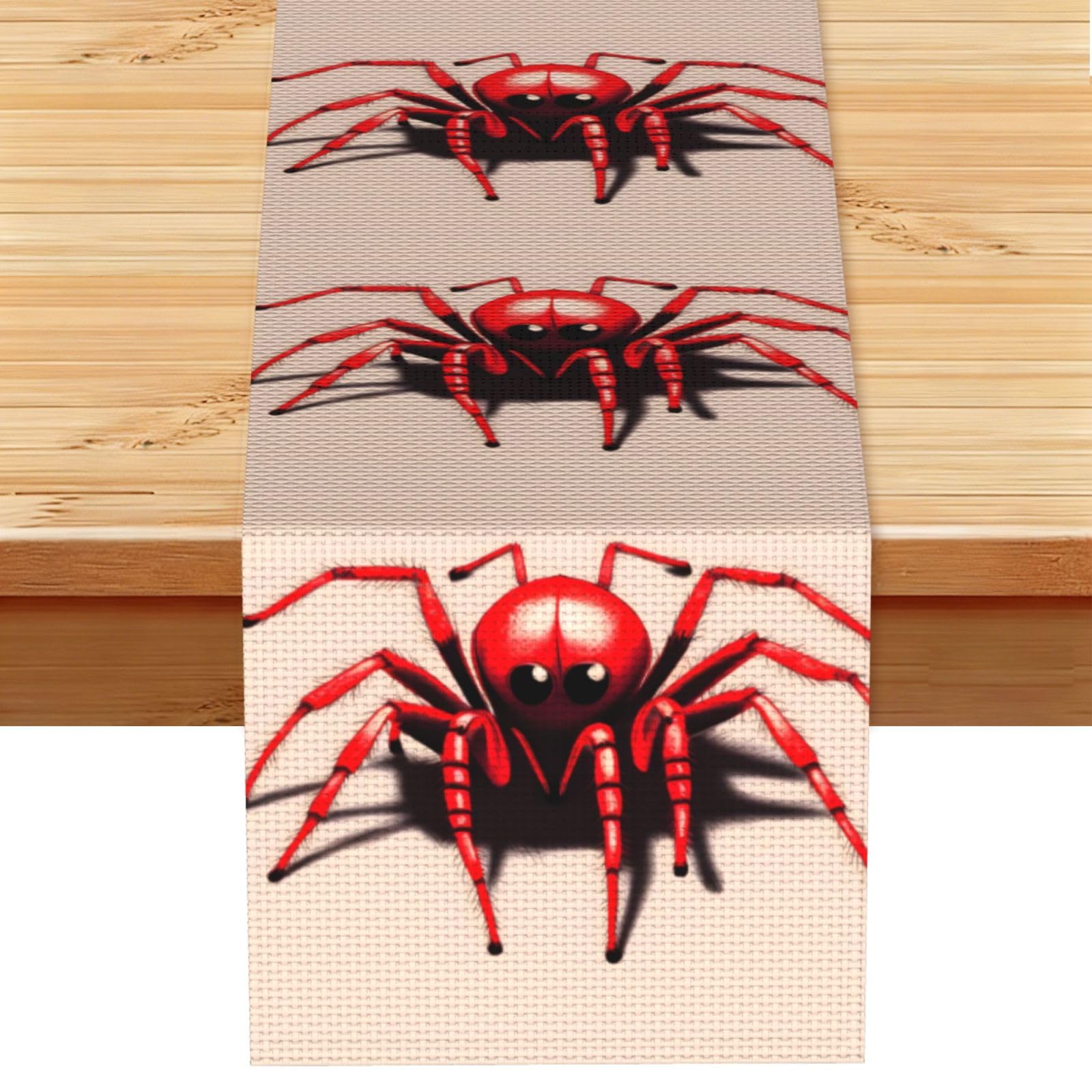 Cute little red spider Table Runner 13x72 Inch Dining Decor