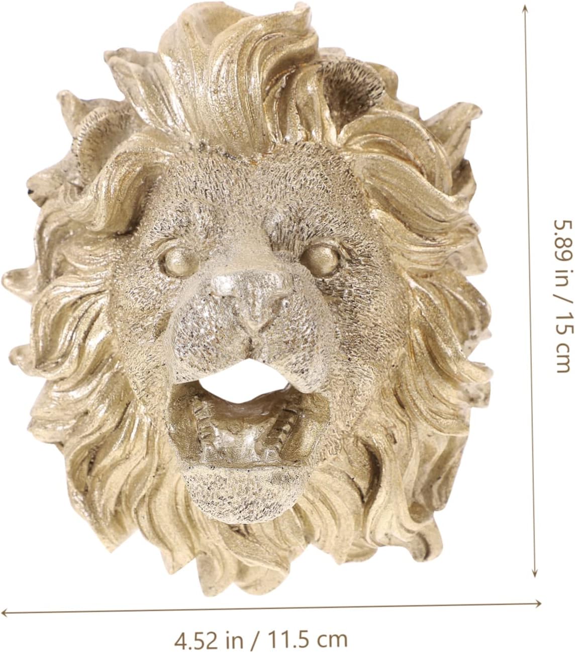 Milisten Garden Fountains Outdoor Lion Head Fountain Nozzle Resin Material Easy Installation