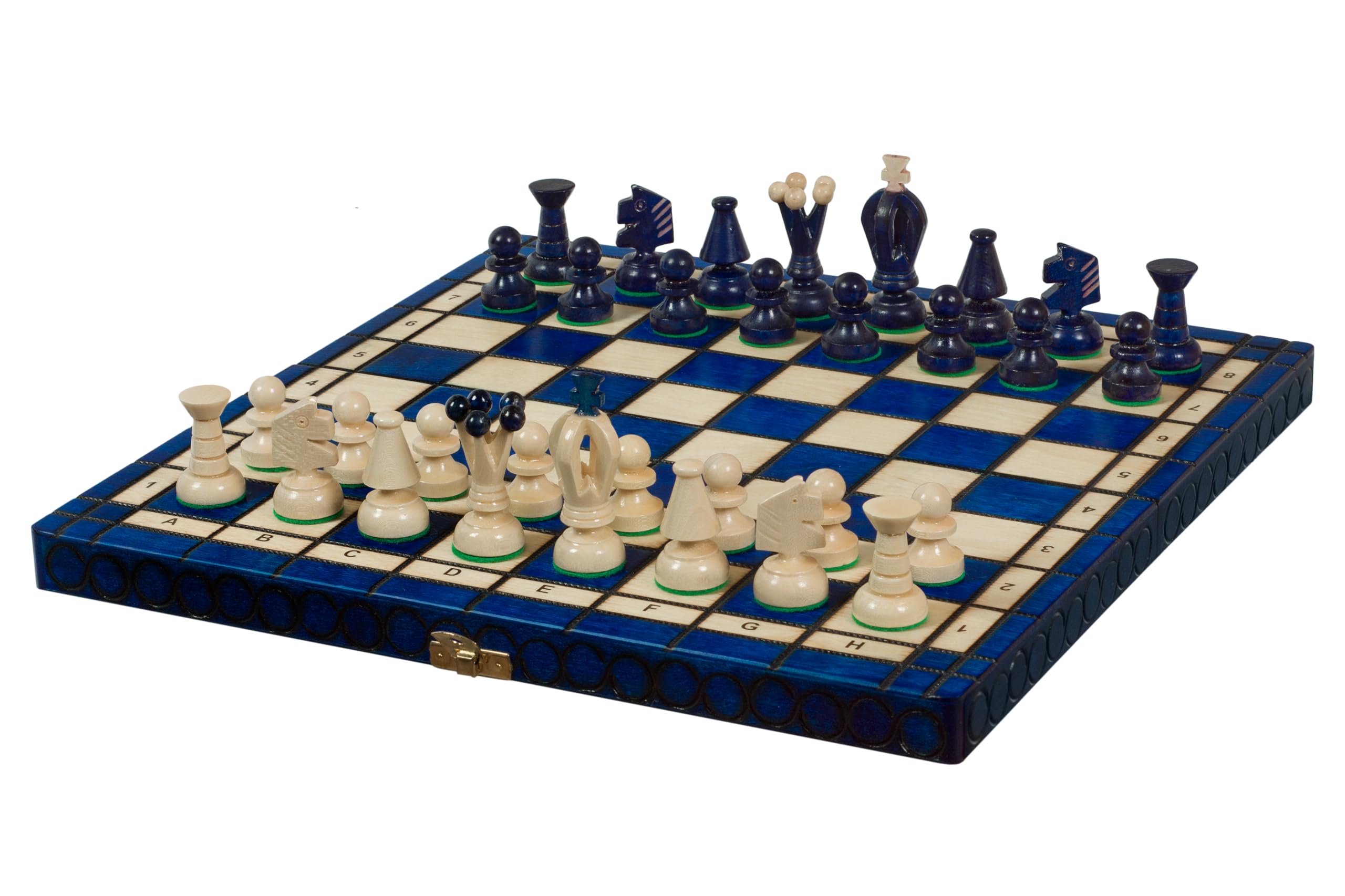 Sunrise Chess & Games Eleganti scacchi all'alba, Sunrise Chess Set di scacchi reali medi (35x35 cm) con aspetto ciliegio: tradizione ed eleganza in un set
