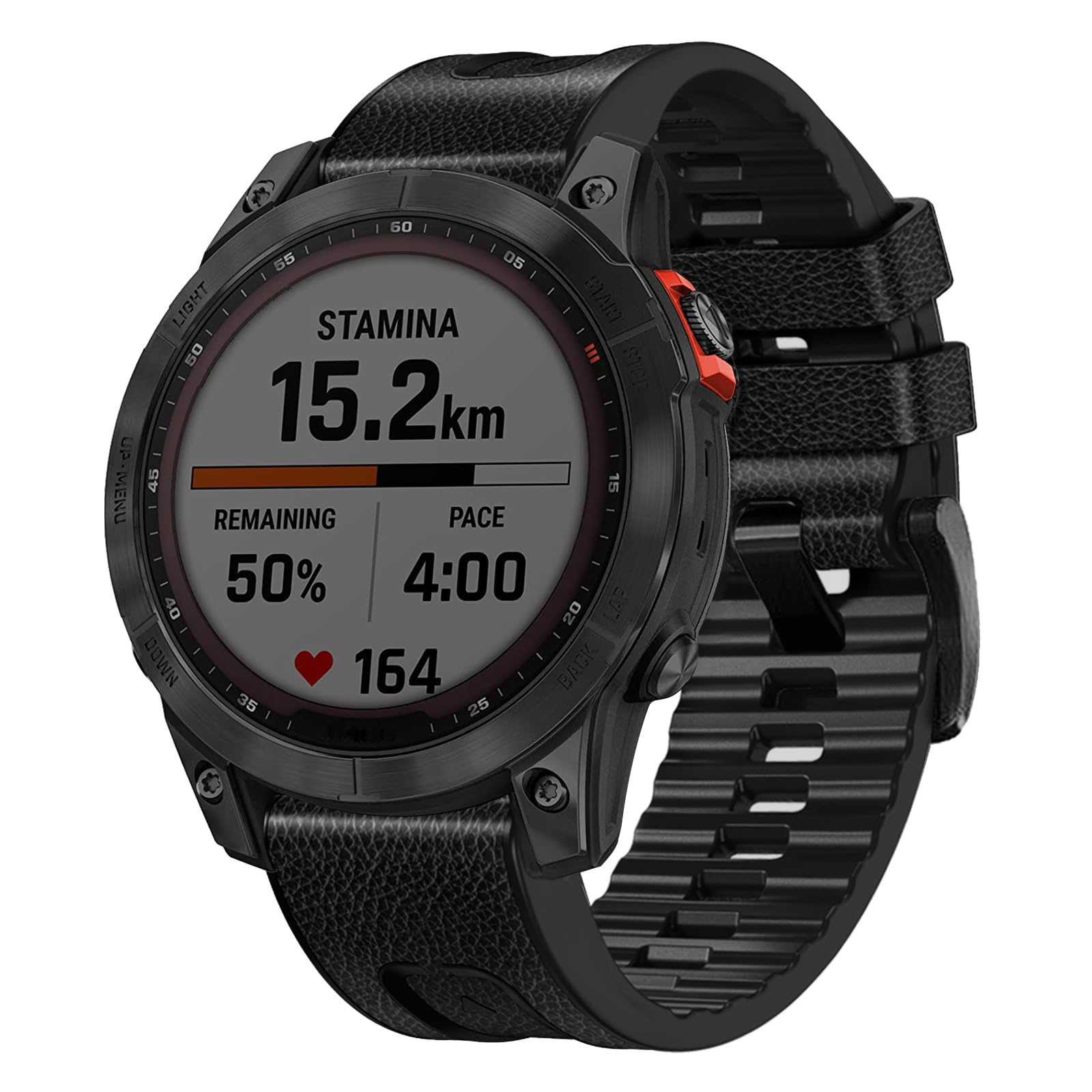 Abanen Quick Fit 22mm Leather Watch Bands for Garmin Fenix 8 47mm / epix Pro 47mm/ Instinct 3 45mm, Soft Leather with Silicone Lining Sweatproof Wrist Strap for Fenix 7/6/5 (Black)