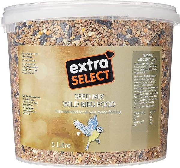 Extra Select Seed Mix Wild Bird Food, 5 Litre (Package may vary) - 1