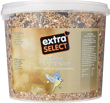 Extra Select Seed Mix Wild Bird Food, 5 Litre Package may vary
