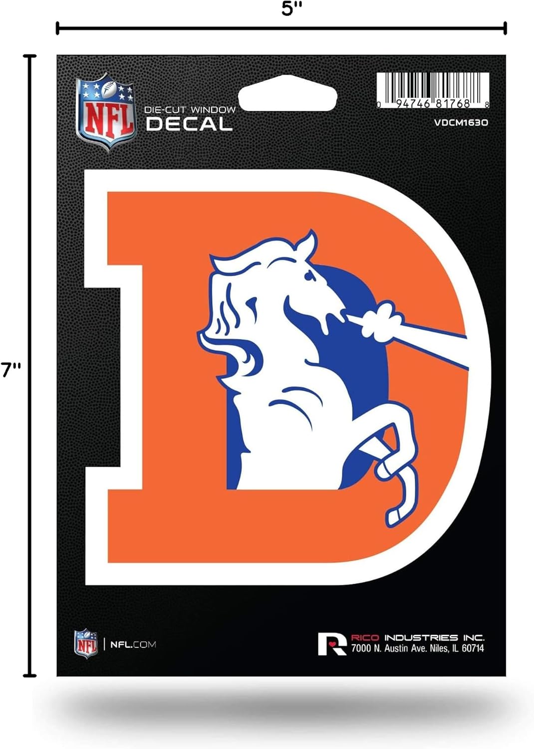 Rico Industries NFL Football Medium Die Cut Decal - Image 8