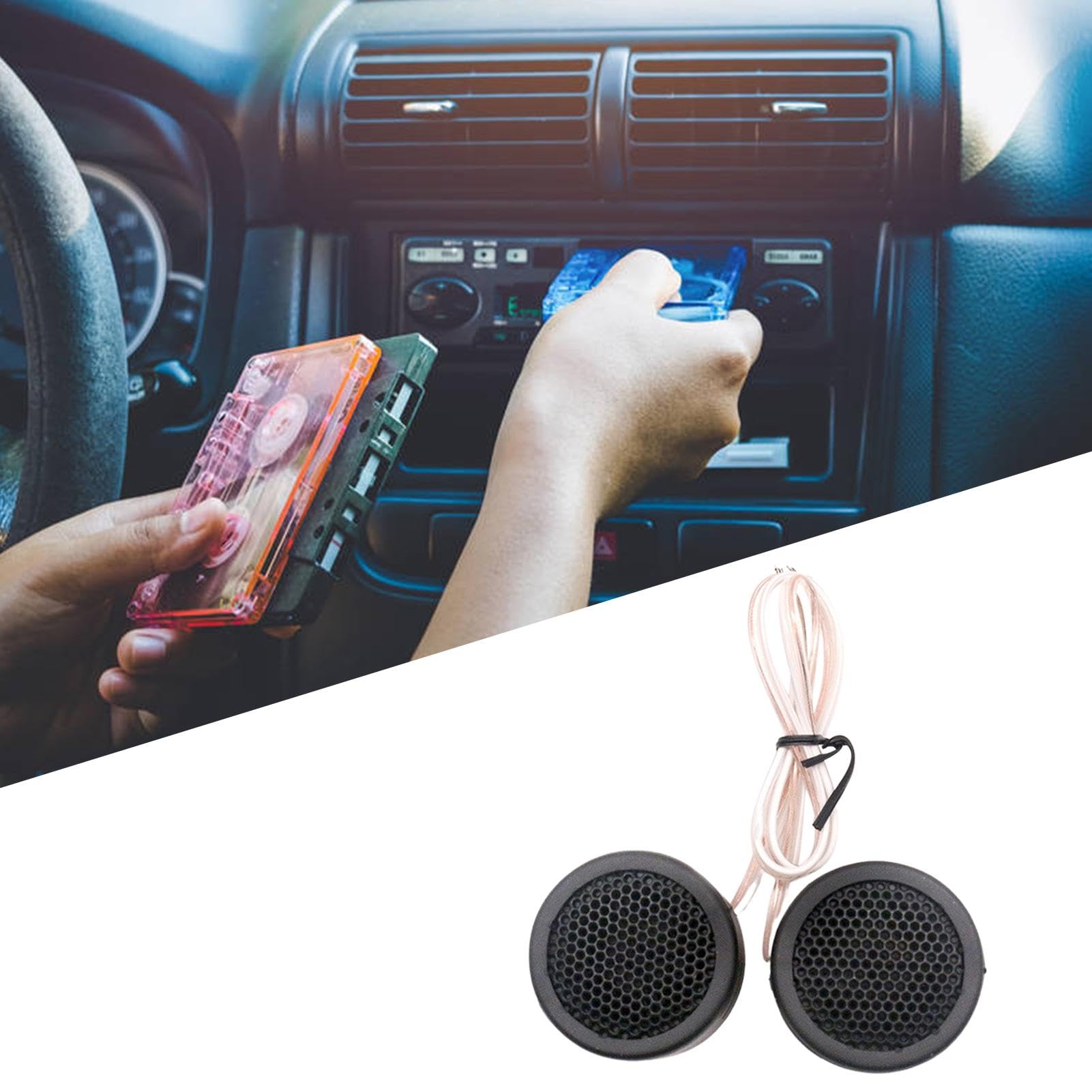 Tweeters Voiture 30W - Haut-parleurs Haute Fréquence 7,5 Cm, Résistants à La Chaleur Pour Auto, Moto, Camion